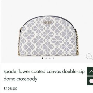 Kate Spade Black and Cream Floral Crossbody Bag